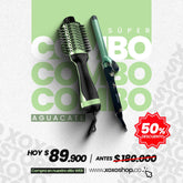 Combo cepillo secador de aguacate + rizadora de tubo de aguacate